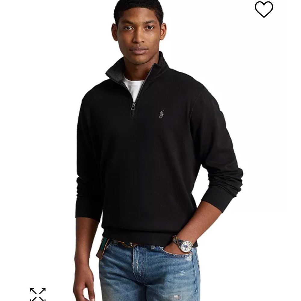 POLO Ralph Lauren Luxury Jersey Quarter-Zip Pullover